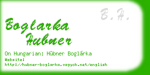 boglarka hubner business card