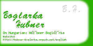 boglarka hubner business card